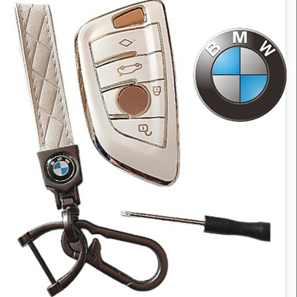 BMW Logo Keyfob Keyring & Car Auto Keyless Remote Entry Cover NWT